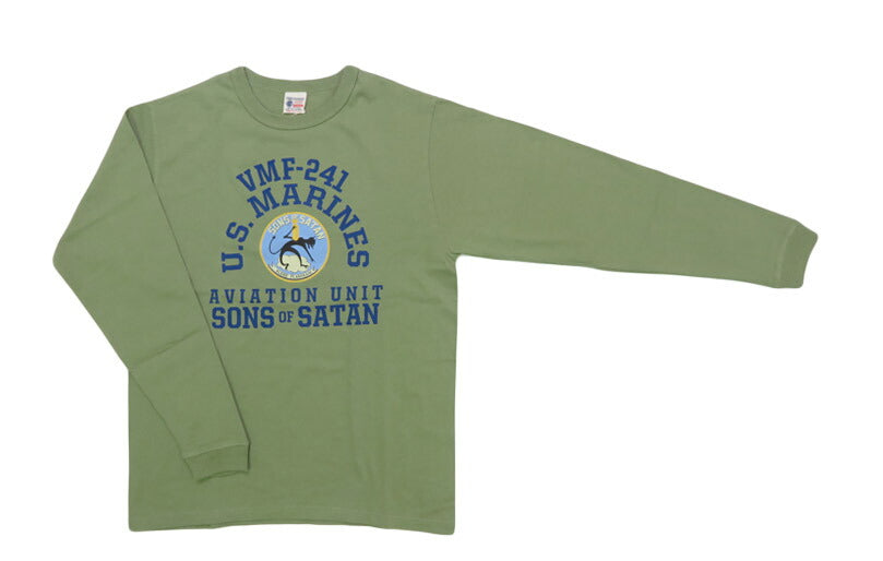 バズリクソンズ BUZZ RICKSON'S 長袖 Tシャツ プリント "VMF-241 SONS OF SATAN" MADE IN USA BR69627【2025年秋冬新作】