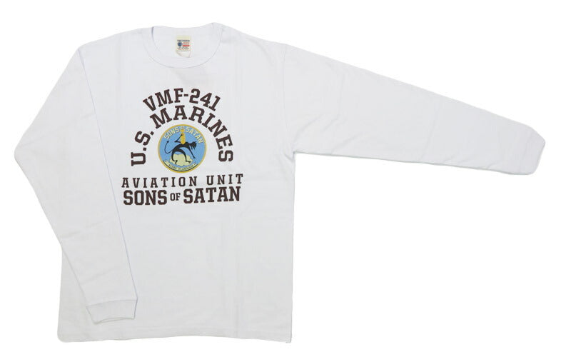 バズリクソンズ BUZZ RICKSON'S 長袖 Tシャツ プリント "VMF-241 SONS OF SATAN" MADE IN USA BR69627【2025年秋冬新作】