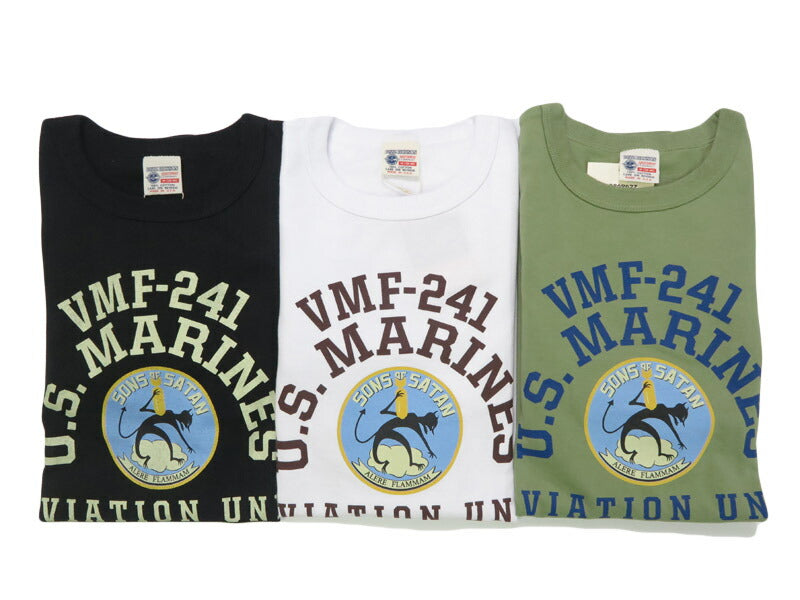 バズリクソンズ BUZZ RICKSON'S 長袖 Tシャツ プリント "VMF-241 SONS OF SATAN" MADE IN USA BR69627【2025年秋冬新作】