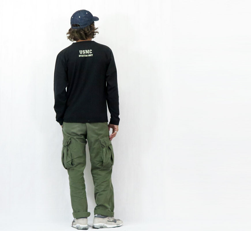 バズリクソンズ BUZZ RICKSON'S 長袖 Tシャツ プリント "VMF-241 SONS OF SATAN" MADE IN USA BR69627【2025年秋冬新作】