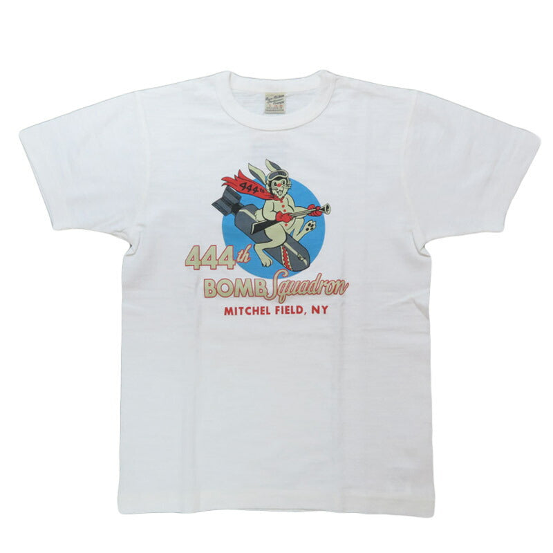 バズリクソンズ BUZZ RICKSON'S スラブヤーン 半袖 Tシャツ プリント "SLUB YARN T-SHIRT 444th BOMB SQ" BR79560【2025年春夏新作】