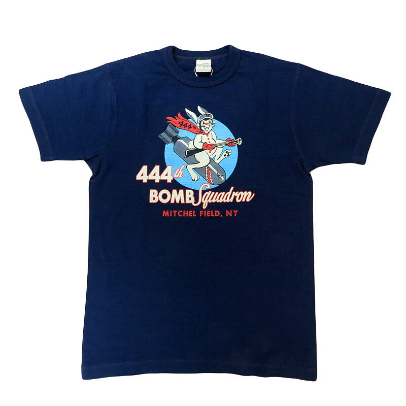 バズリクソンズ BUZZ RICKSON'S スラブヤーン 半袖 Tシャツ プリント "SLUB YARN T-SHIRT 444th BOMB SQ" BR79560【2025年春夏新作】
