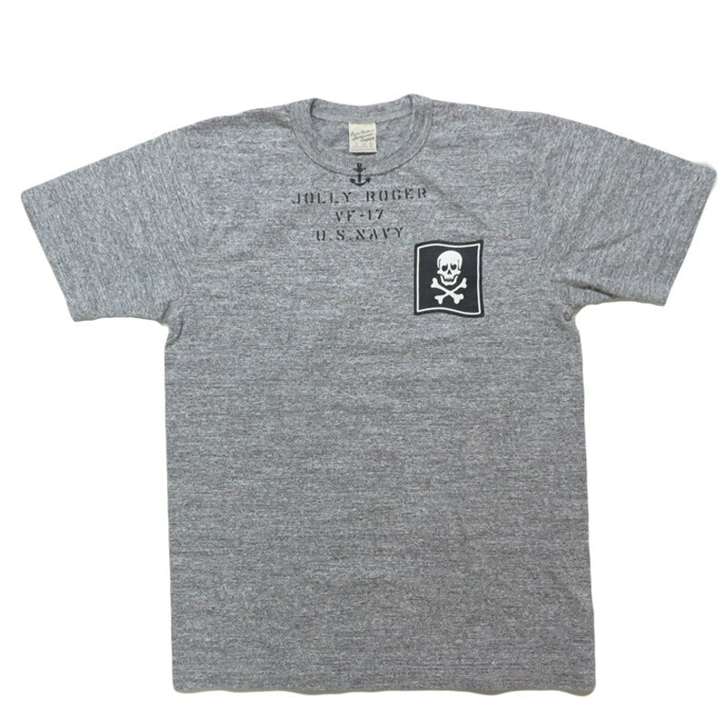 バズリクソンズ BUZZ RICKSON'S スラブヤーン 半袖 Tシャツ プリント "VF-17 JOLLY ROGER" BR79561【2025年春夏新作】