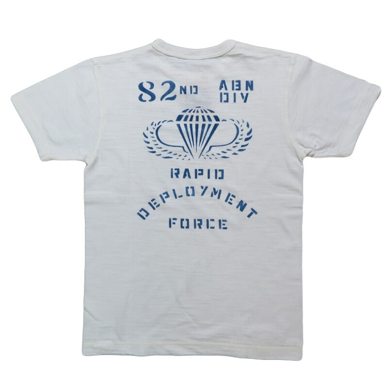 バズリクソンズ BUZZ RICKSON'S スラブヤーン 半袖 Tシャツ プリント"82nd AIRBORNE DIV." BR79564【2025年春夏新作】