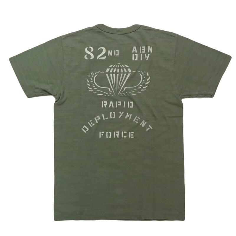 バズリクソンズ BUZZ RICKSON'S スラブヤーン 半袖 Tシャツ プリント"82nd AIRBORNE DIV." BR79564【2025年春夏新作】