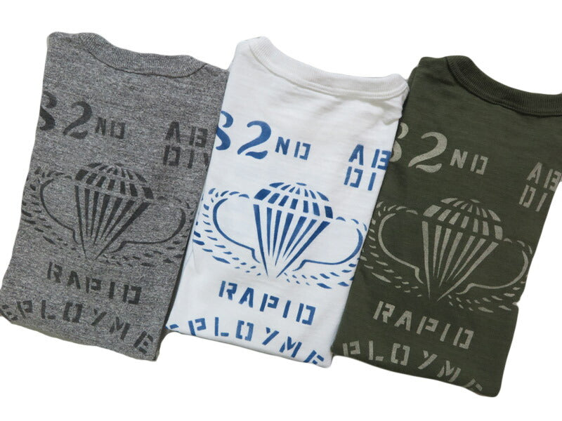 バズリクソンズ BUZZ RICKSON'S スラブヤーン 半袖 Tシャツ プリント"82nd AIRBORNE DIV." BR79564【2025年春夏新作】