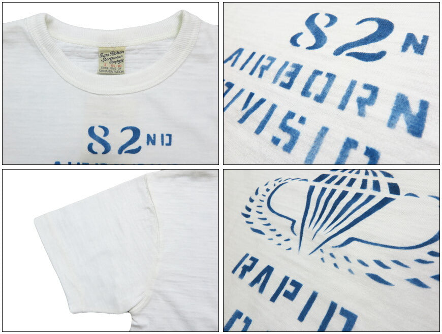 バズリクソンズ BUZZ RICKSON'S スラブヤーン 半袖 Tシャツ プリント"82nd AIRBORNE DIV." BR79564【2025年春夏新作】