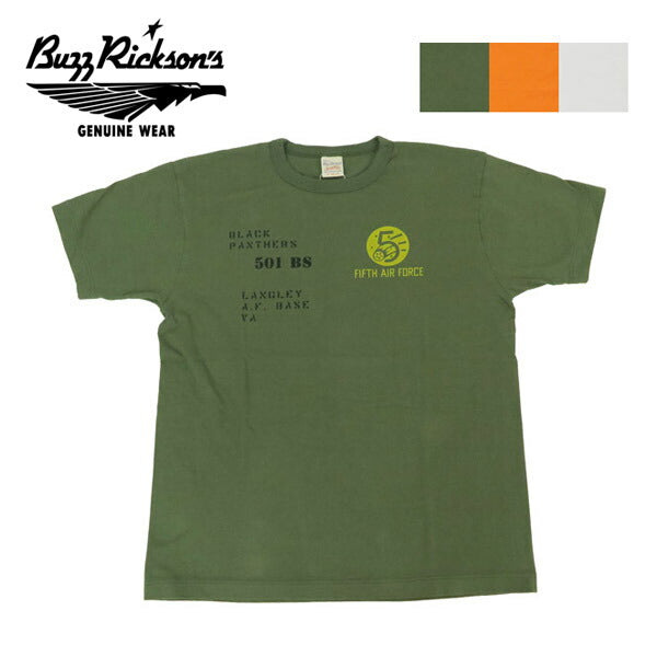 バズリクソンズ BUZZ RICKSON'S 半袖 Tシャツ プリント FIFTH AIR FORCE GOVERNMENT ISSUE T-SHIRT BR79574【2025年春夏新作】