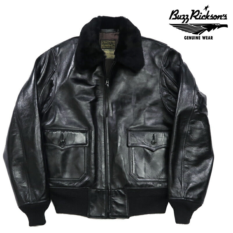 バズリクソンズ Buzz Rickson's WILLIAM GIBSON BLACK AN-J3A ホースハイド ブラック ウィリアムギブソン レザー 馬革 G-1 BR80655 【2024-25年秋冬新作】