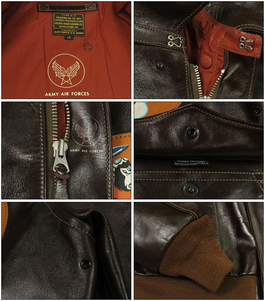 バズリクソンズ Buzz Rickson's A-2 フライトジャケット ROUGHWEAR CLOTHING CO. 451st BOMB.SQ. MISTER PERIOD TWICE ANILINE HAND FINISHED BR80668 【2025年秋冬新作】