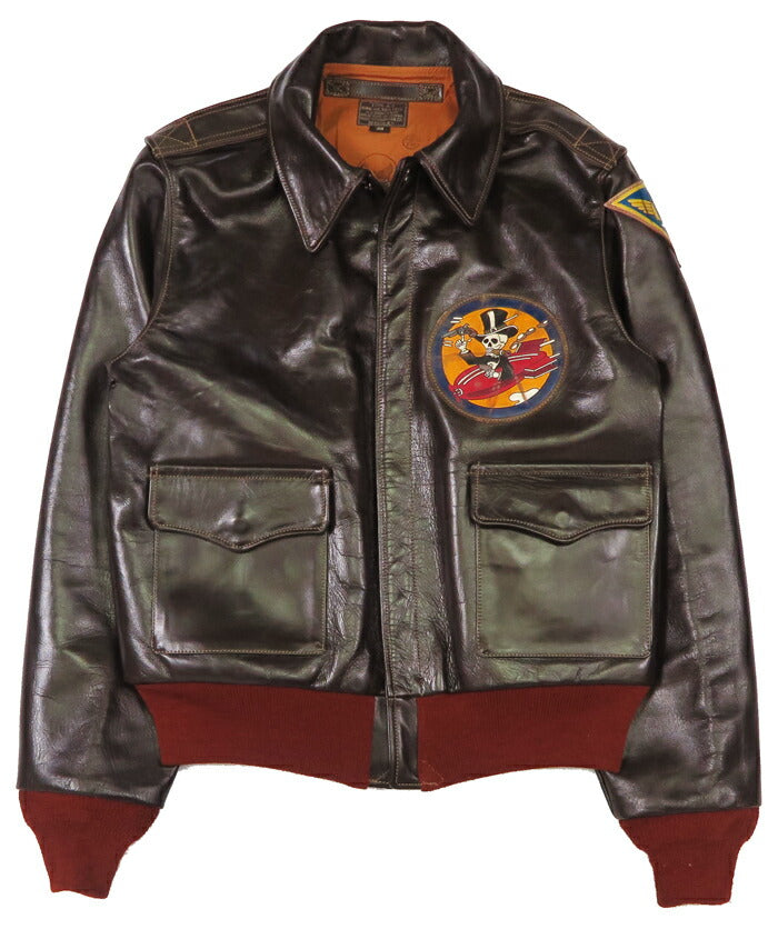 バズリクソンズ Buzz Rickson's A-2 フライトジャケット ハンドペイント KNOCKOUT DROPPER CONTRACT No.W535 ac-21996 BUZZ RICKSON CLO.CO. BR80669 【2025年秋冬新作】