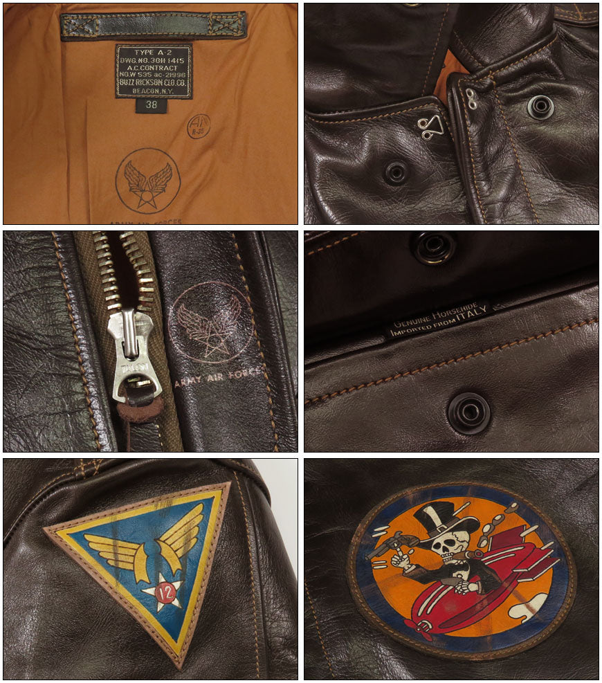 バズリクソンズ Buzz Rickson's A-2 フライトジャケット ハンドペイント KNOCKOUT DROPPER CONTRACT No.W535 ac-21996 BUZZ RICKSON CLO.CO. BR80669 【2025年秋冬新作】