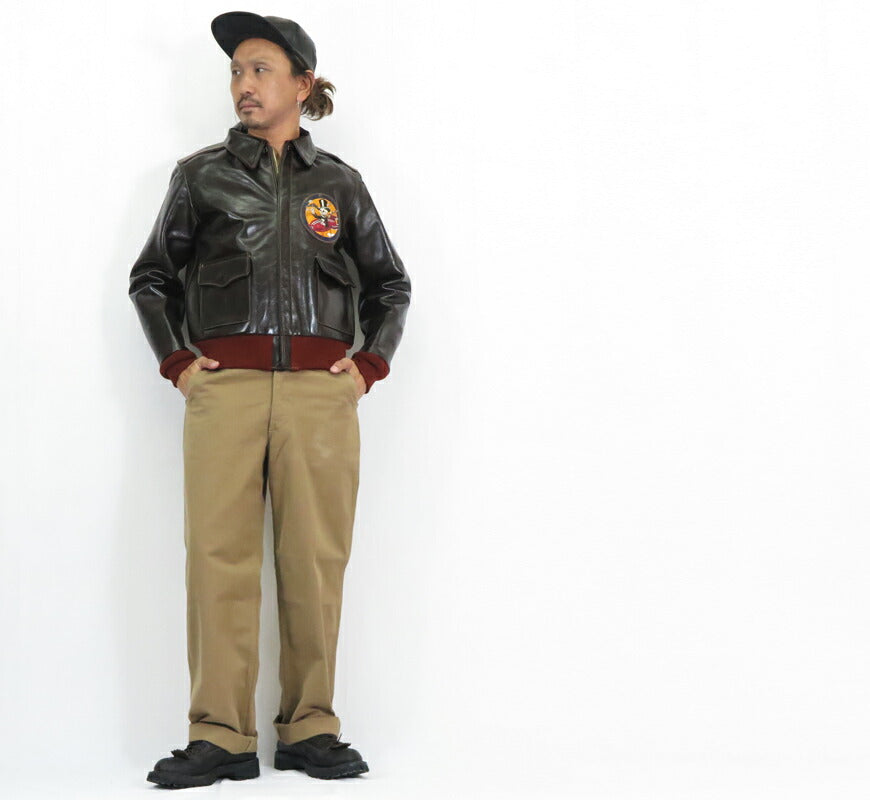 バズリクソンズ Buzz Rickson's A-2 フライトジャケット ハンドペイント KNOCKOUT DROPPER CONTRACT No.W535 ac-21996 BUZZ RICKSON CLO.CO. BR80669 【2025年秋冬新作】