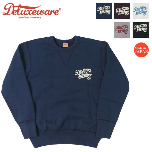 デラックスウェア DELUXEWARE クルーネック スウェット シンプル ロゴ プリント ユニオンスペシャル フラットシーマー BRGS-101-24 【2024-25年秋冬新作】