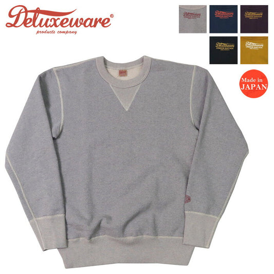デラックスウェア DELUXEWARE クルーネック スウェット シンプル ロゴ プリント ユニオンスペシャル フラットシーマー BRGS-120E 【2024-25年秋冬新作】