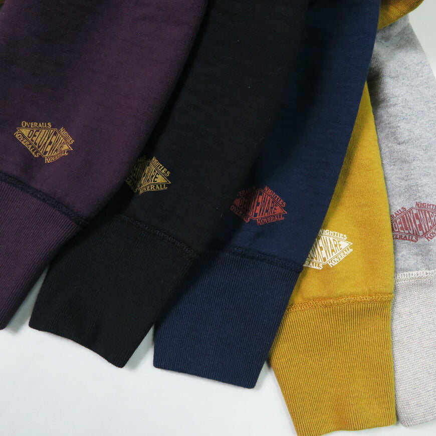 デラックスウェア DELUXEWARE クルーネック スウェット シンプル ロゴ プリント ユニオンスペシャル フラットシーマー BRGS-120E 【2024-25年秋冬新作】