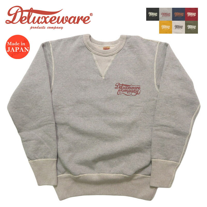 デラックスウェア DELUXEWARE クルーネック スウェット シンプル ロゴ プリント ユニオンスペシャル フラットシーマー BRGS-25A 【2025年秋冬新作】