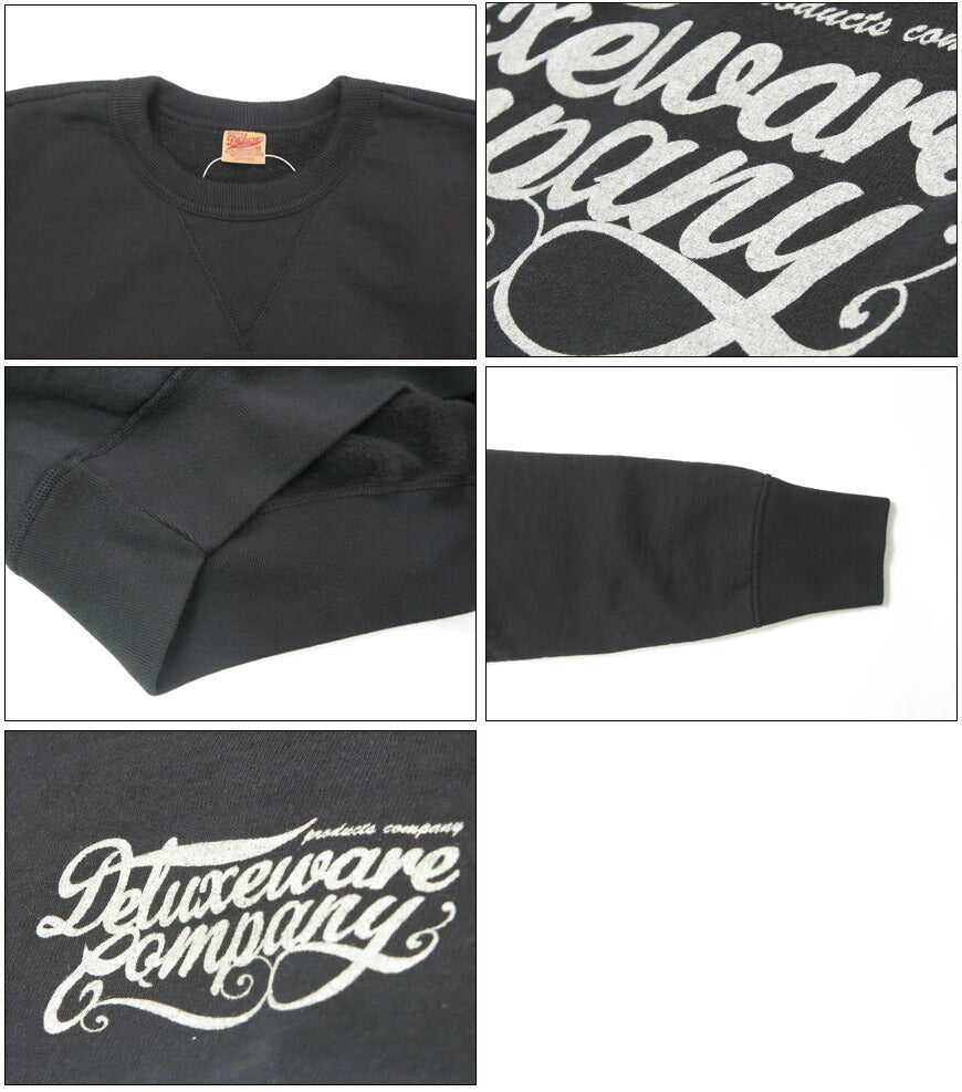 デラックスウェア DELUXEWARE クルーネック スウェット シンプル ロゴ プリント ユニオンスペシャル フラットシーマー BRGS-25A 【2025年秋冬新作】