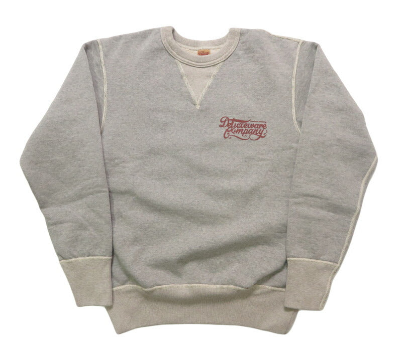 デラックスウェア DELUXEWARE クルーネック スウェット シンプル ロゴ プリント ユニオンスペシャル フラットシーマー BRGS-25A 【2025年秋冬新作】