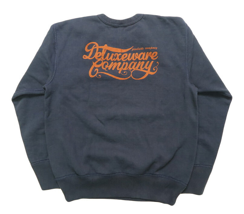 デラックスウェア DELUXEWARE クルーネック スウェット シンプル ロゴ プリント ユニオンスペシャル フラットシーマー BRGS-25A 【2025年秋冬新作】