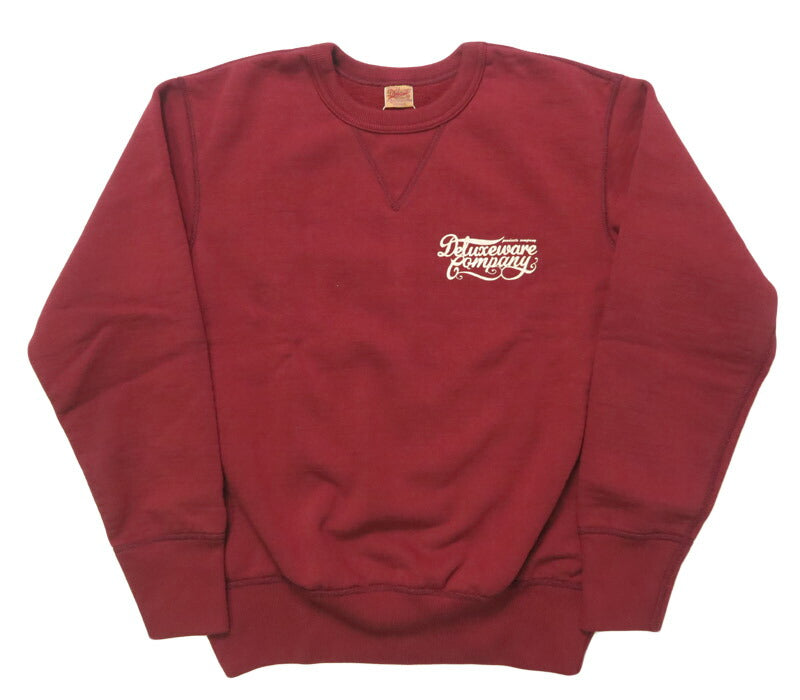 デラックスウェア DELUXEWARE クルーネック スウェット シンプル ロゴ プリント ユニオンスペシャル フラットシーマー BRGS-25A 【2025年秋冬新作】
