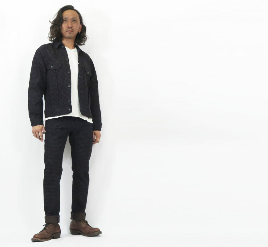 ダルチザン ステュディオ・ダ・ルチザン STUDIO D'ARTISAN 15oz 柿渋刺し子デニム ジャケット D4608 【2025年春夏新作】