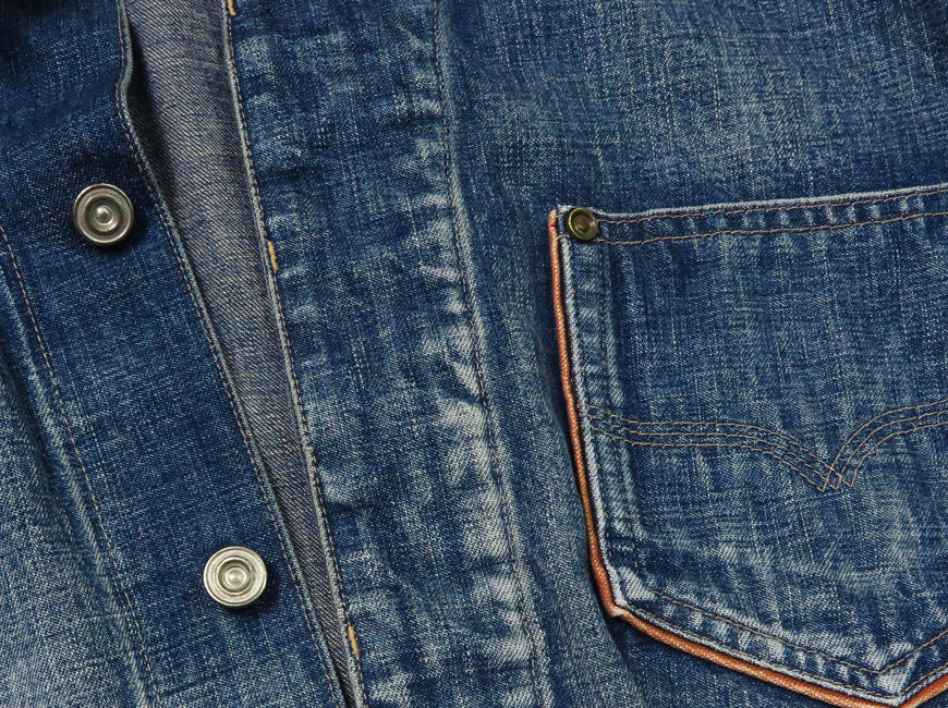 デラックスウェア DELUXEWARE 10.5oz デニム ワークシャツ ユーズドウォッシュ 40s DENIM インディゴ 7640AG 【2025年春夏新作】