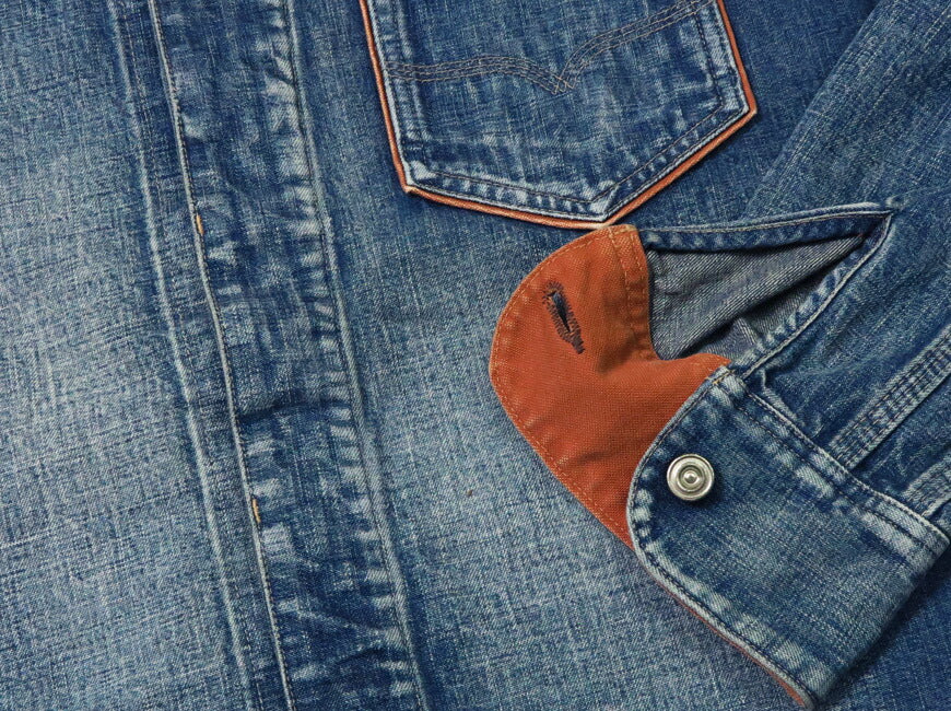 デラックスウェア DELUXEWARE 10.5oz デニム ワークシャツ ユーズドウォッシュ 40s DENIM インディゴ 7640AG 【2025年春夏新作】