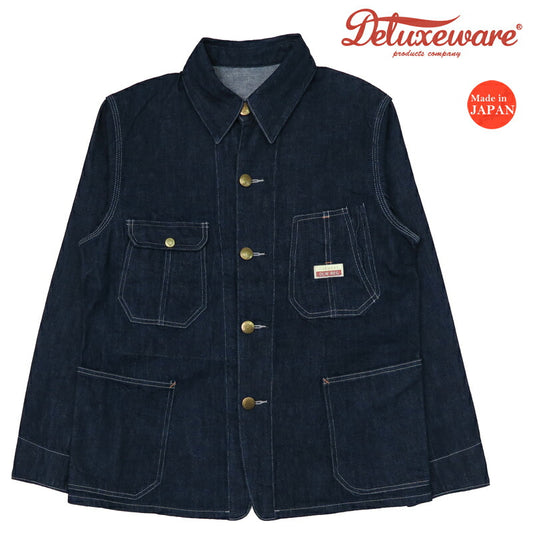 デラックスウェア DELUXEWARE 10ozデニム/平織ダック ショート カバーオール ワークジャケット DX109 【2024-25年秋冬新作】