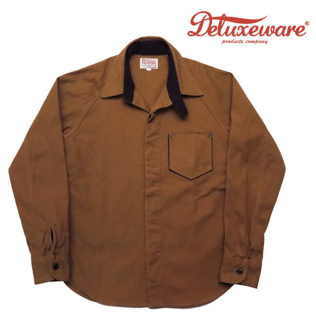 デラックスウェアDELUXEWARE11ozキャンバスダック長袖ワークシャツDX7641A【2023年春夏新作】