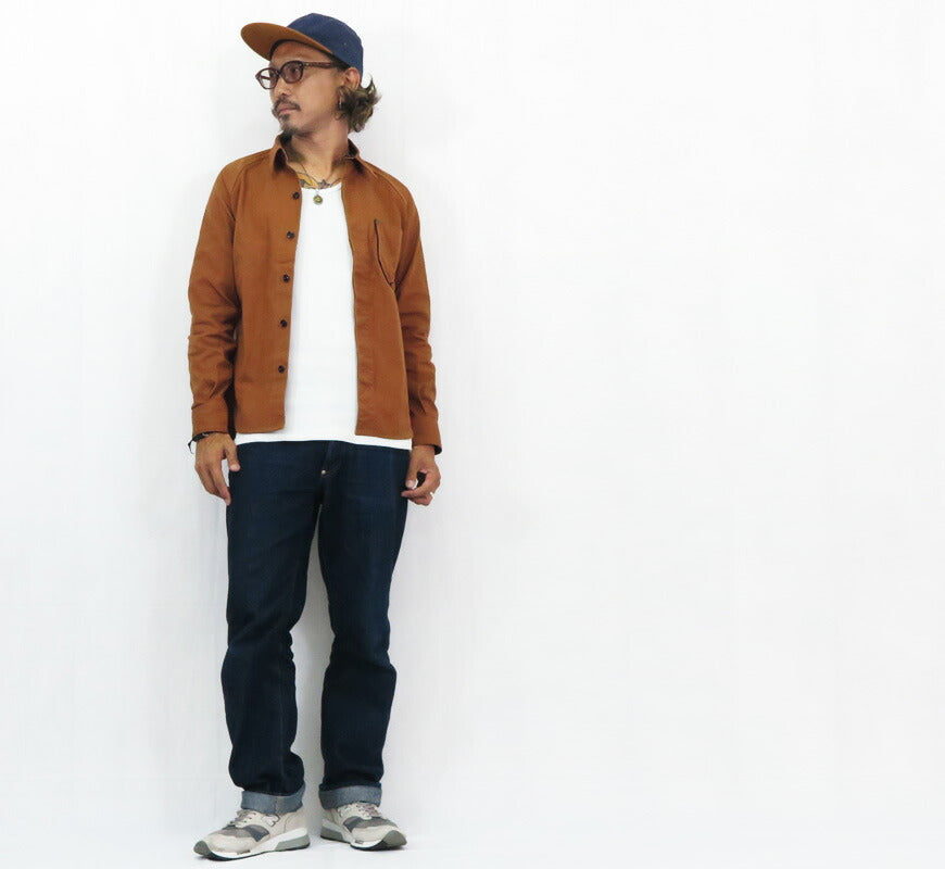 デラックスウェアDELUXEWARE11ozキャンバスダック長袖ワークシャツDX7641A【2023年春夏新作】