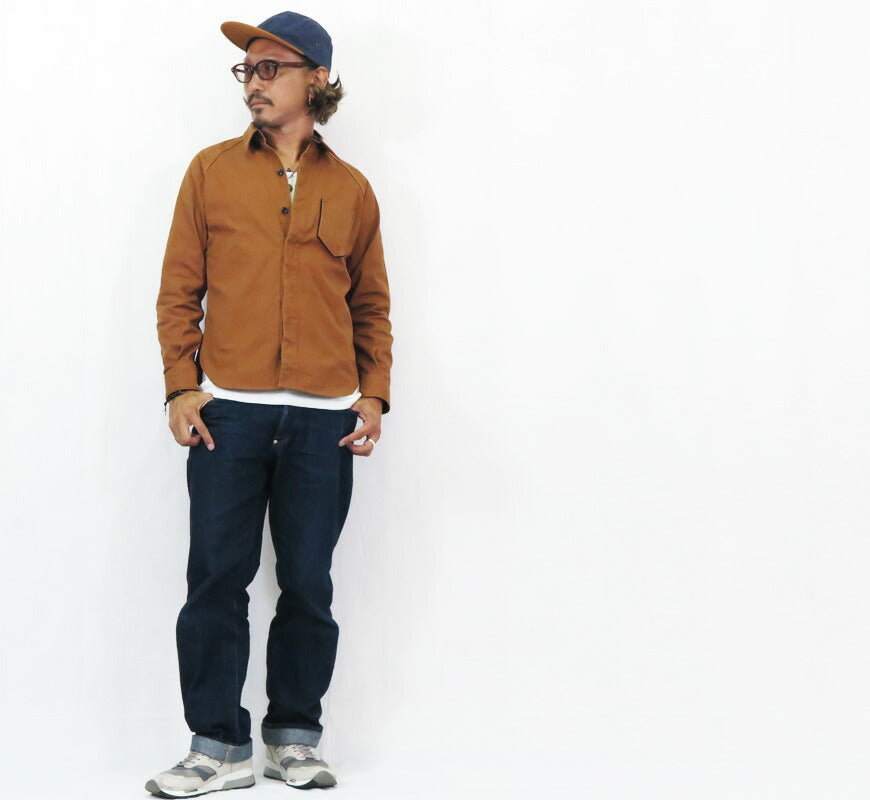 デラックスウェアDELUXEWARE11ozキャンバスダック長袖ワークシャツDX7641A【2023年春夏新作】