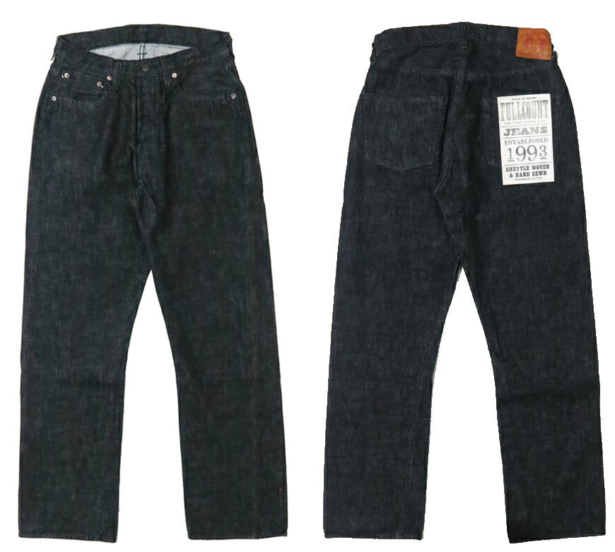 フルカウント FULLCOUNT 0105BK ジーンズ ルーズストレート 13.7oz ブラックデニム ジンバブエコットン 【2025年春夏新作】