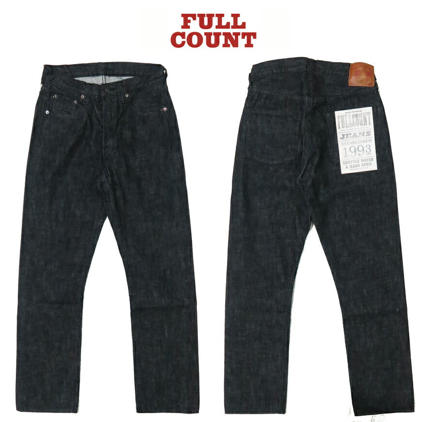 フルカウント FULLCOUNT 1101BK ジーンズ ストレート 13.7oz ブラックデニム ジンバブエコットン 【2025年春夏新作】