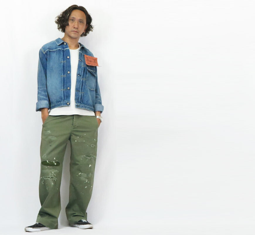 フルカウント FULLCOUNT 1201HW 41カーキ チノパンツ Freedom Fighter ダメージ&リメイク加工 U.S.Army Chino 41 Khaki 【2025年春夏新作】