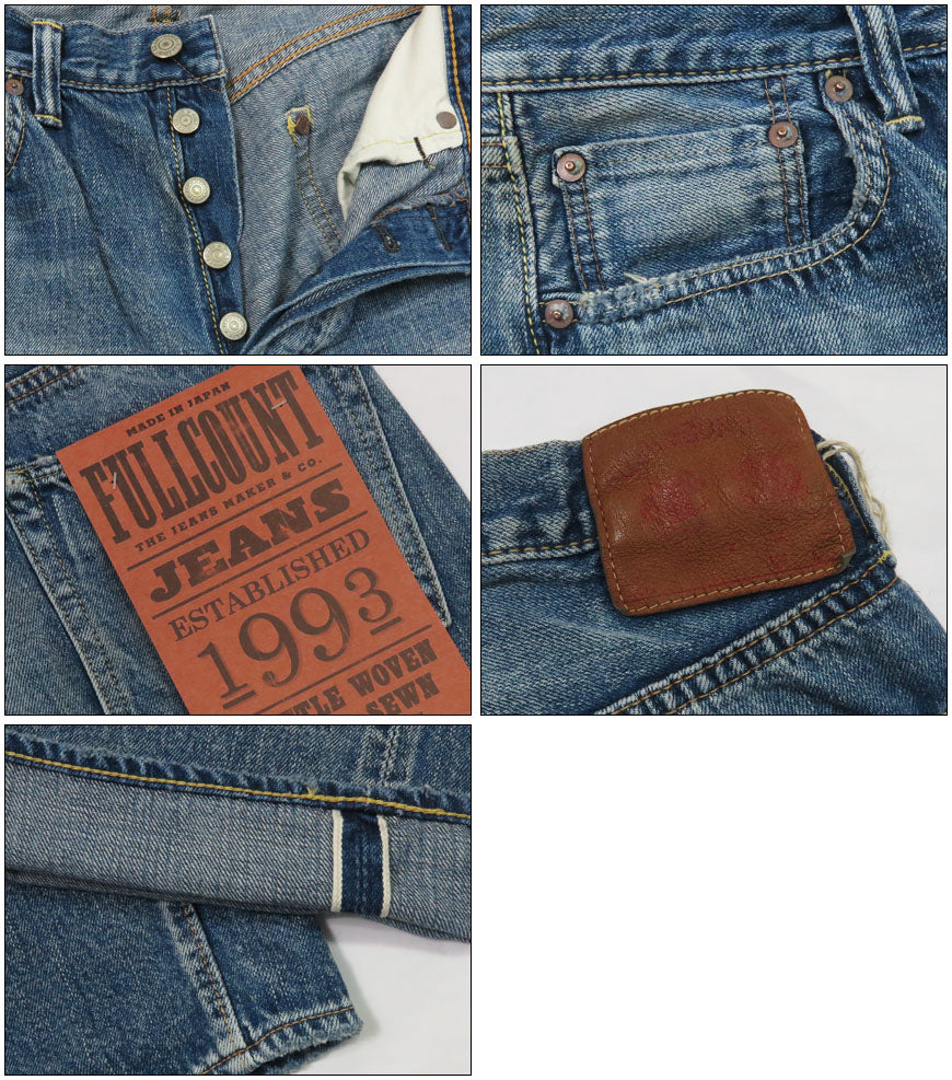 フルカウント FULLCOUNT 1341-1101SS ジーンズ ストレート 11.5oz Super Smooth ユーズドウォッシュ DARTFORD ジンバブエコットン デニム 【2025年春夏新作】