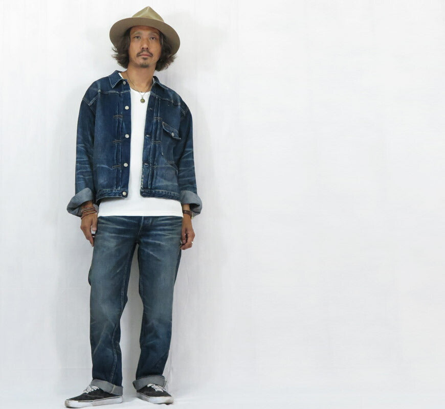 フルカウント FULLCOUNT 1353-S0105 大戦モデル ジーンズ ルーズストレート ブラウンコットン 13.7oz More Than Just Fear ユーズドウォッシュ ジンバブエワイルドコットン デニム 【2025年春夏新作】