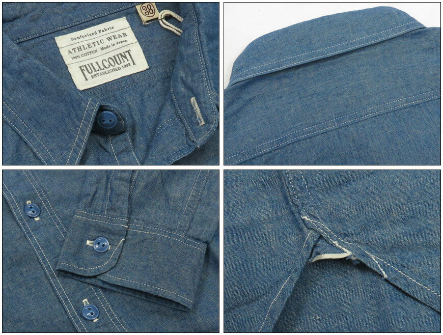 フルカウント FULLCOUNT 5oz シャンブレー 長袖 ワーク シャツ 定番 Lot.4810 【2025年春夏新作】