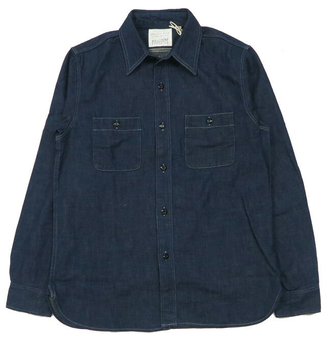 フルカウント FULLCOUNT 8oz PWデニム 長袖 ワーク シャツ ワンウォッシュ 定番 Lot.4890 【2025年春夏新作】