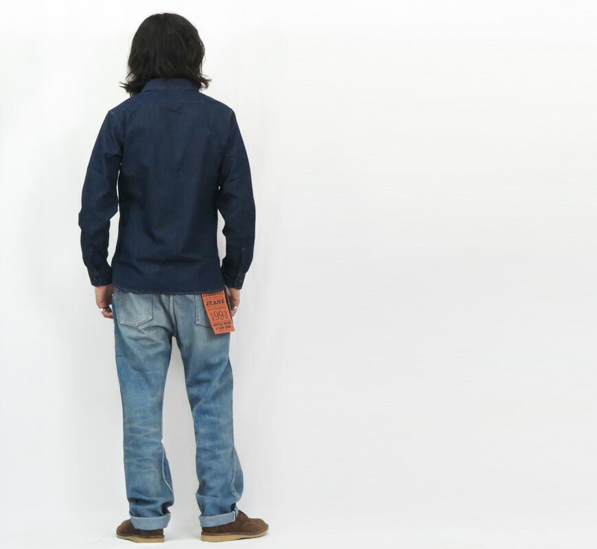 フルカウント FULLCOUNT 8oz PWデニム 長袖 ワーク シャツ ワンウォッシュ 定番 Lot.4890 【2025年春夏新作】