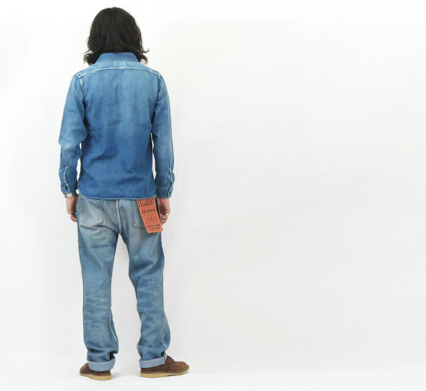 フルカウント FULLCOUNT 8oz PWデニム 長袖 ワーク シャツ ハードウォッシュ 定番 Lot.4890HW 【2025年春夏新作】