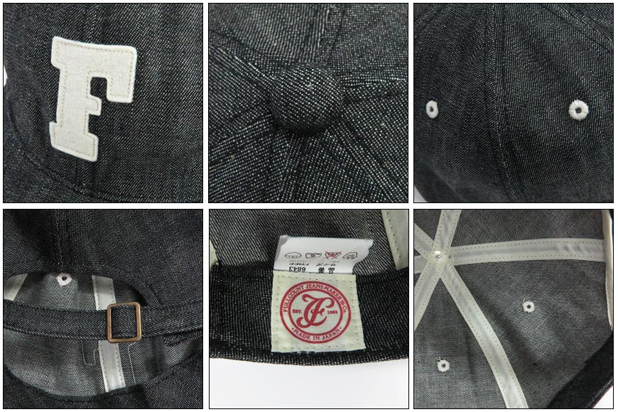 フルカウント FULLCOUNT デニム ベースボールキャップ 6PANEL DENIM BASEBALL CAP 6843 【2025年春夏新作】