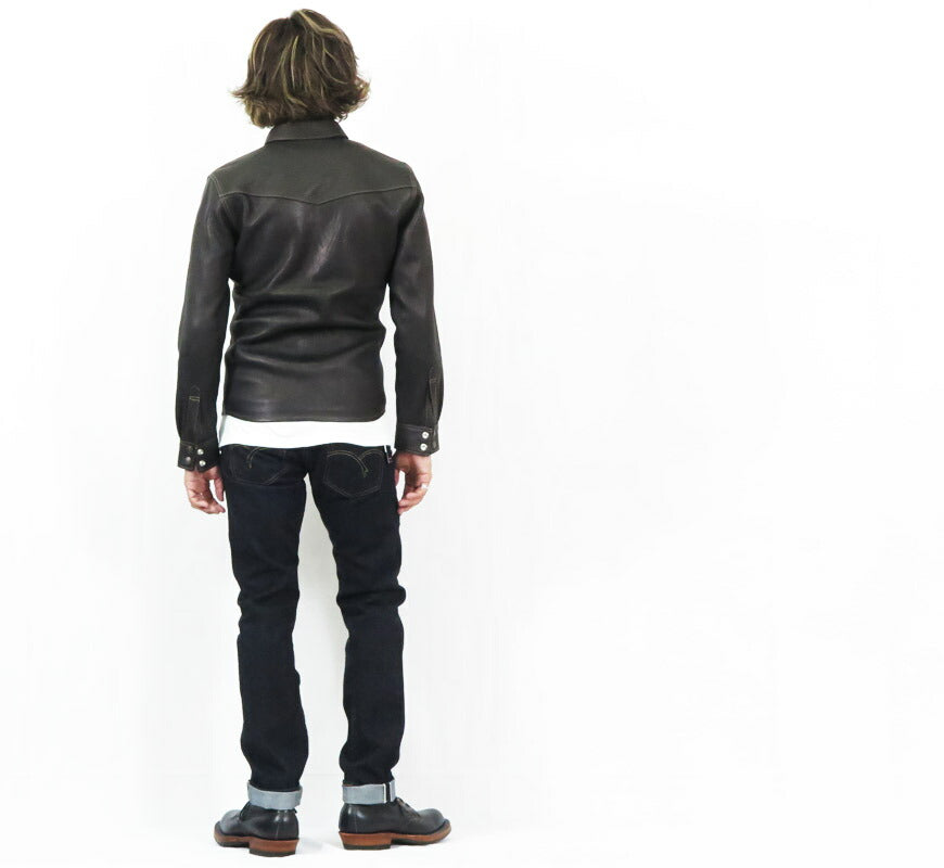 フラットヘッド THE FLAT HEAD ディアスキン シャツ 鹿革 レザー FN-LS-DS004 【2025年春夏新作】