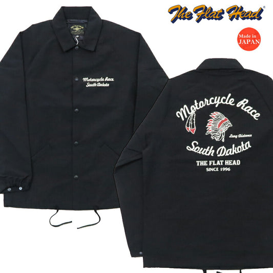フラットヘッド THE FLAT HEAD 60/40クロス コーチジャケット MOTORCYCLE RACE ロクヨンクロス FN-OJ-NC006 【2024-25年秋冬新作】