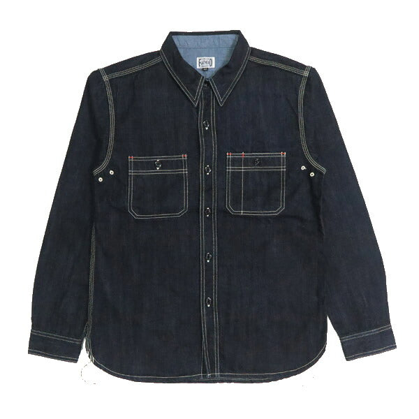 フラットヘッド THE FLAT HEAD 10oz デニム 長袖 ワーク シャツ FN-SDK-301L【2025年秋冬新作】
