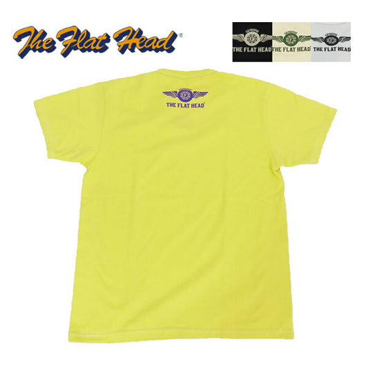 フラットヘッド THE FLAT HEAD 半袖 Tシャツ SMALL FLYING WHEEL FN-THC-203【2025年春夏新作】