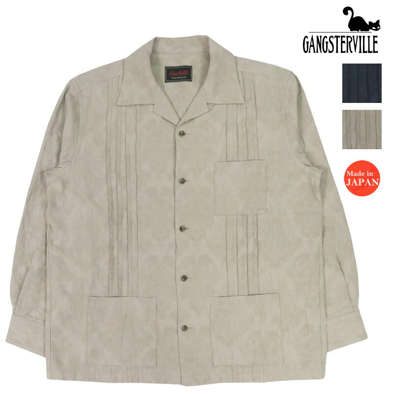 GANGSTERVILLE ギャングスタービル 長袖 コットンリネンジャガード