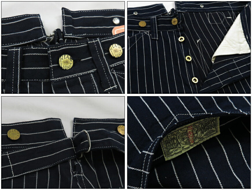 HEADLIGHT ヘッドライト 実名復刻 8oz. SPECIAL WOVEN STRIPE DENIM ダンガリーズ ワーク パンツ SUGAR CANE シュガーケーン HD42499 【2024-25年秋冬新作】