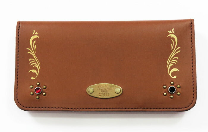 GLAD HAND × HTC スタッズ & ハンドペイント ロング ウォレット 財布 Hollywood Trading Company 牛革 グラッドハンド 【2024-25年秋冬新作】