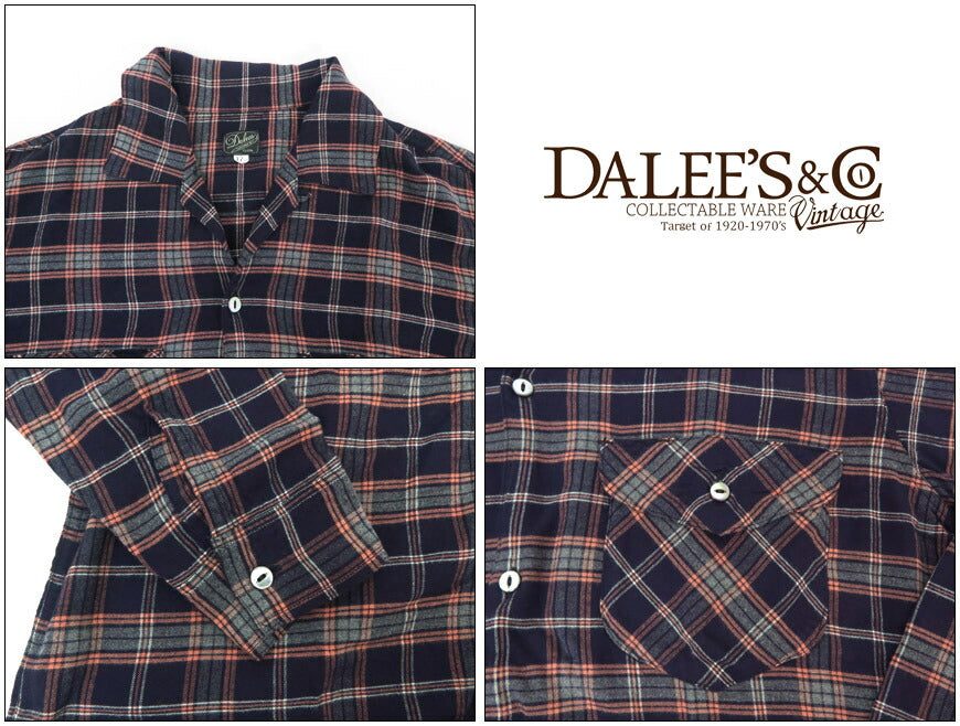 DALLES & CO ダリーズ&コー Huco.L 1910s RAYON SHIRT 長袖 レーヨンシャツ チェック デラックスウェア DELUXEWARE【2025年春夏新作】